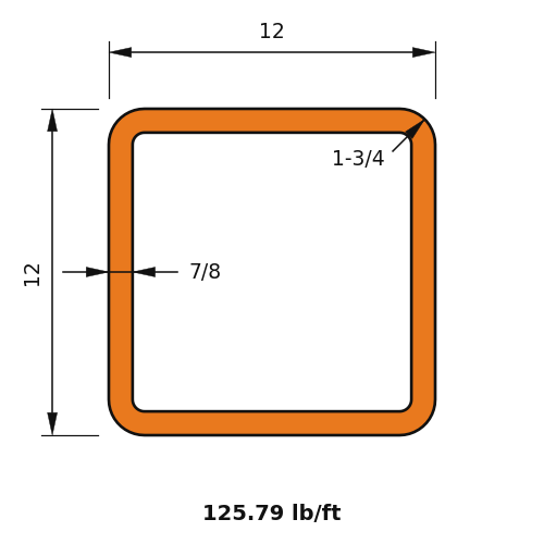 HSS12x12x.875