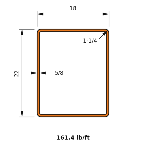 HSS22x18x.625