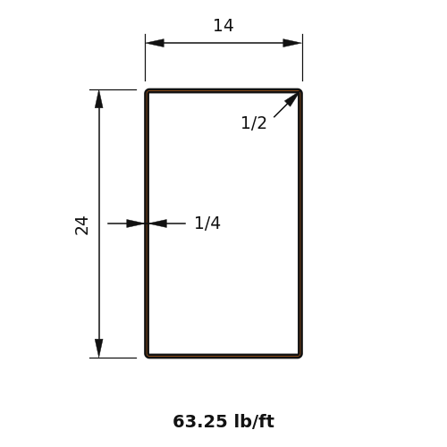 HSS24x14x.25