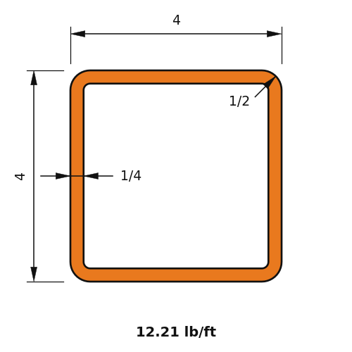HSS4x4x.25