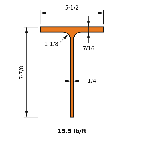 WT8x15.5