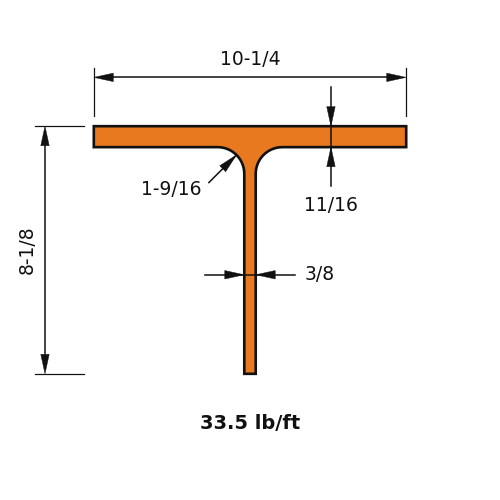 WT8x33.5